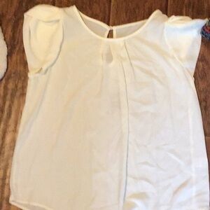 Cream petal sleeved top